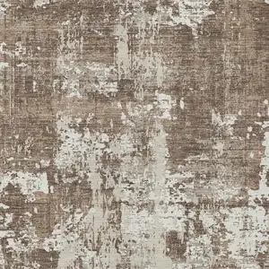 Photo of Brown And Beige Abstract Washable Indoor Outdoor Area Rug