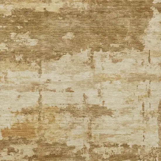 Brown And Beige Abstract Washable Indoor Outdoor Area Rug Photo 2