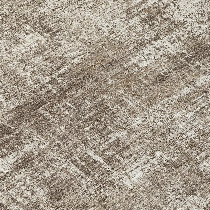 Brown And Beige Abstract Washable Indoor Outdoor Area Rug Photo 8