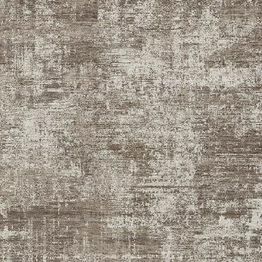 Brown And Beige Abstract Washable Indoor Outdoor Area Rug Photo 3