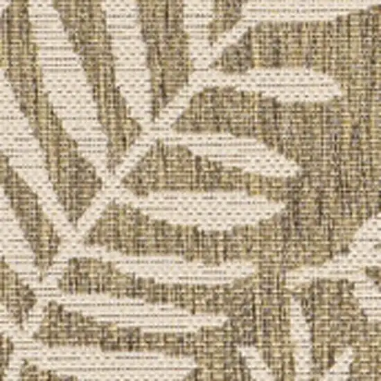 Brown And Beige Floral Indoor Outdoor Area Rug Photo 2