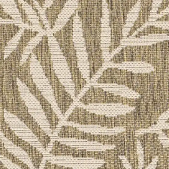 Brown And Beige Floral Indoor Outdoor Area Rug Photo 3