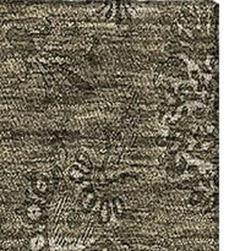 Brown And Beige Floral Washable Area Rug With UV Protection Photo 4