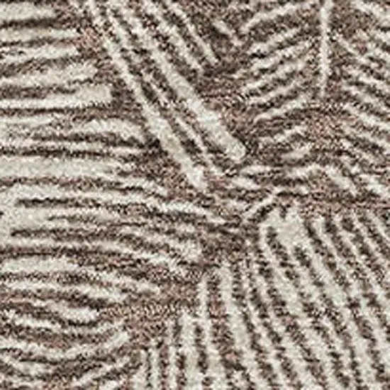 Brown And Beige Floral Washable Area Rug With UV Protection Photo 3