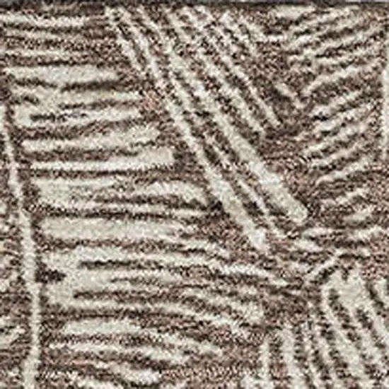 Brown And Beige Floral Washable Area Rug With UV Protection Photo 3