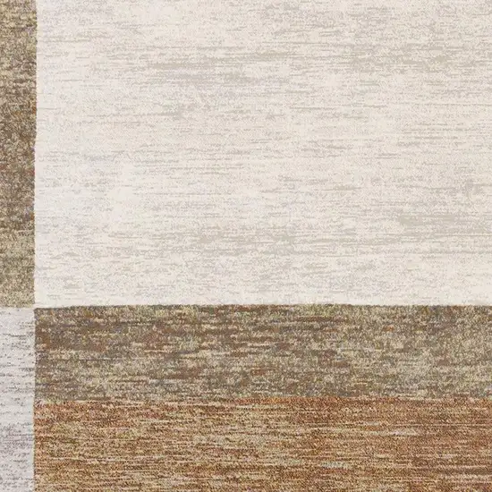 Brown And Beige Geometric Area Rug Photo 4