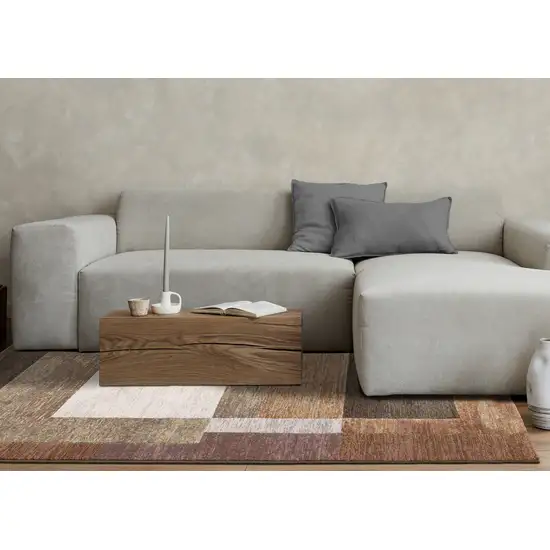 Brown And Beige Geometric Area Rug Photo 7