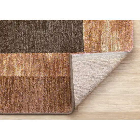 Brown And Beige Geometric Area Rug Photo 8