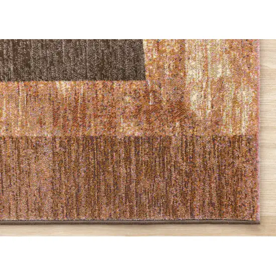 Brown And Beige Geometric Area Rug Photo 9