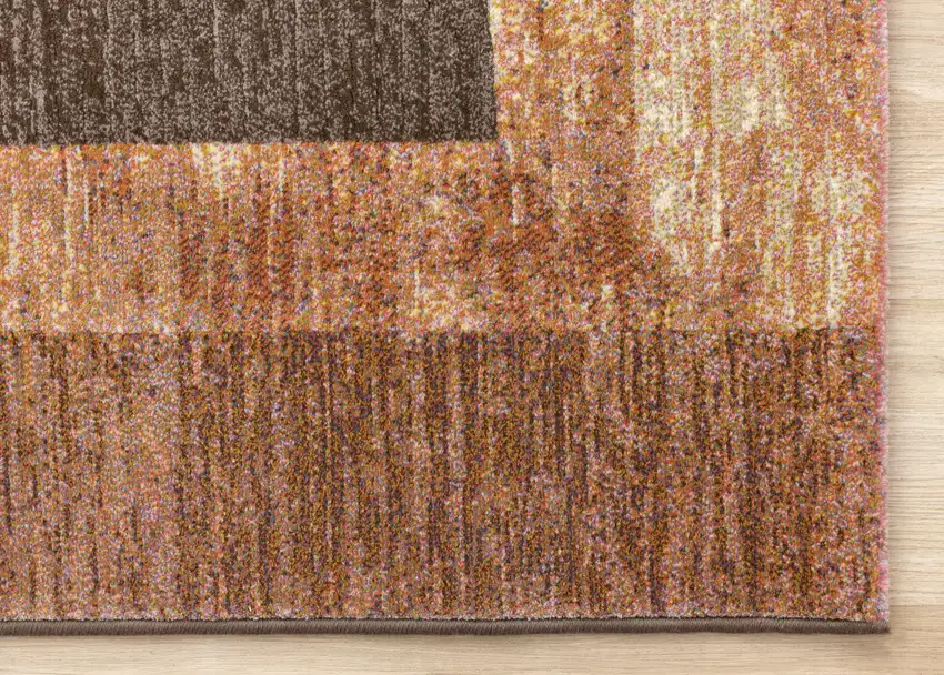 Brown And Beige Geometric Area Rug Photo 9