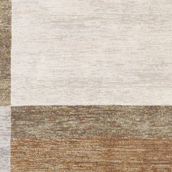 Brown And Beige Geometric Area Rug Photo 4