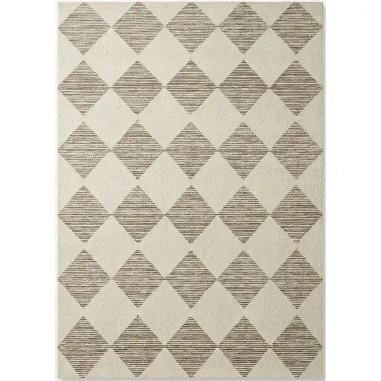 Brown And Beige Geometric Area Rug Photo 3