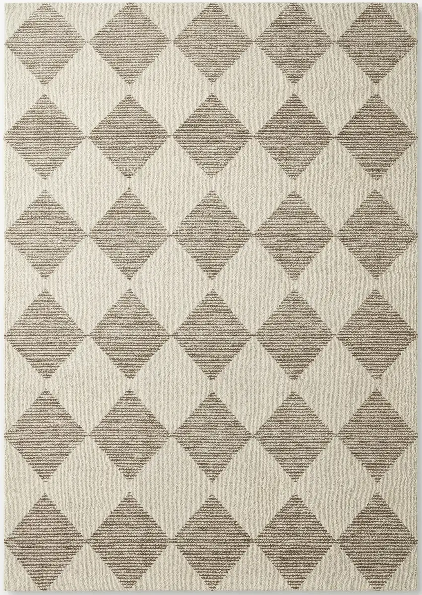 Brown And Beige Geometric Area Rug Photo 2