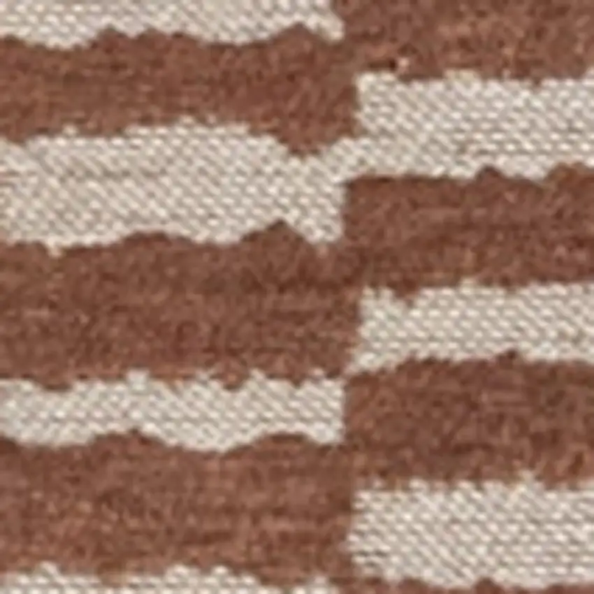 Brown And Beige Geometric Berber Washable Area Rug With UV Protection Photo 3