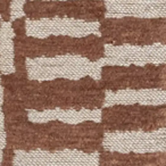 Brown And Beige Geometric Berber Washable Area Rug With UV Protection Photo 7