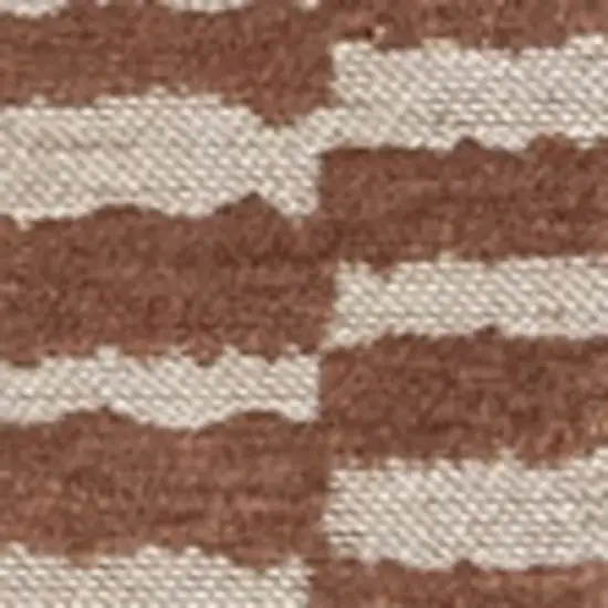 Brown And Beige Geometric Berber Washable Area Rug With UV Protection Photo 5