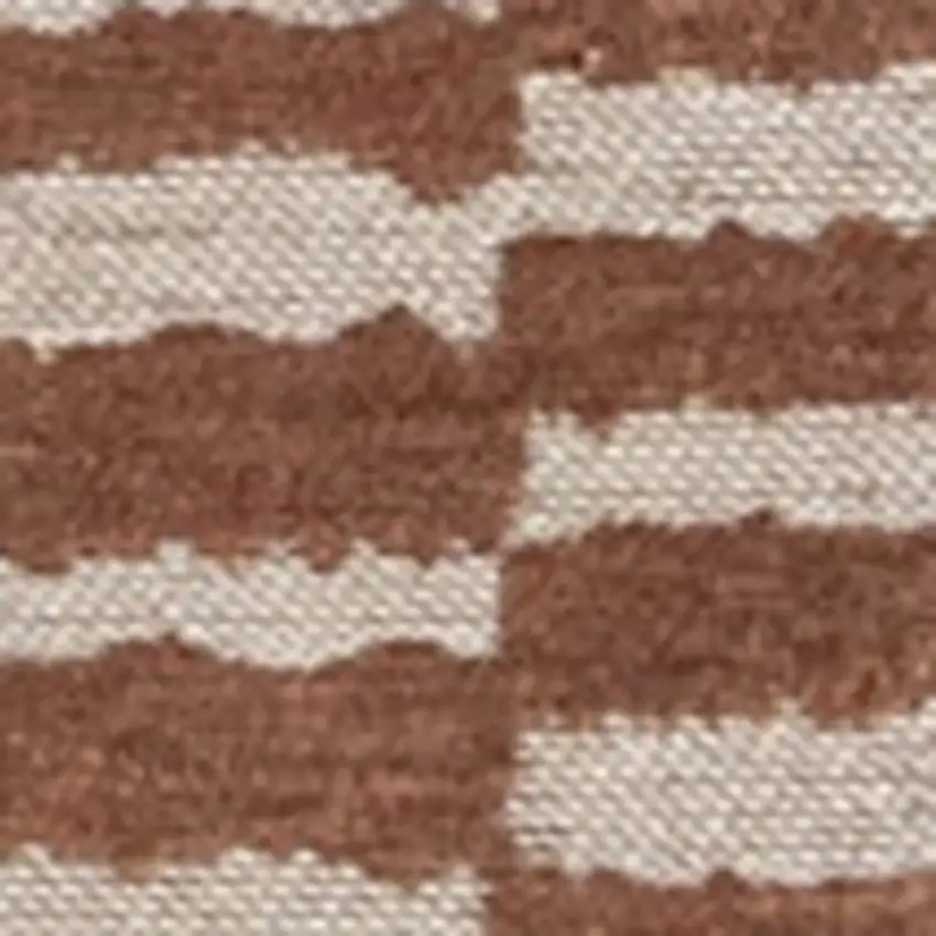 Brown And Beige Geometric Berber Washable Area Rug With UV Protection Photo 5