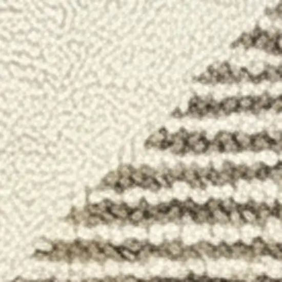 Brown And Beige Geometric Runner Rug Photo 4