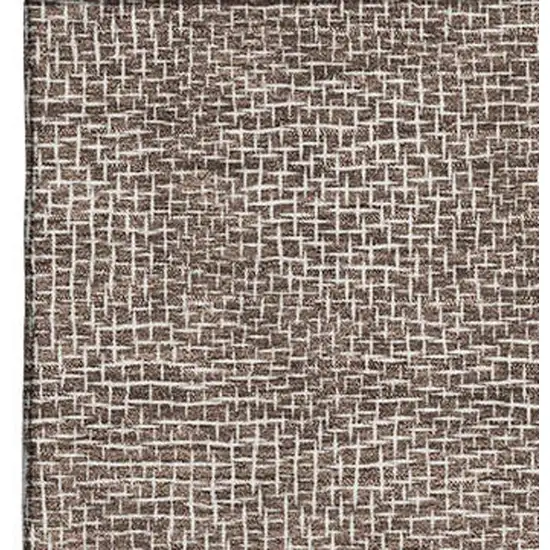 Brown And Beige Geometric Washable Area Rug With UV Protection Photo 4