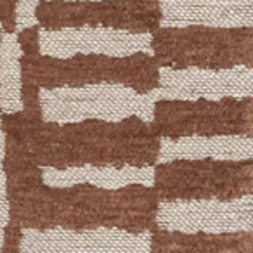 Brown And Beige Geometric Washable Area Rug With UV Protection Photo 7