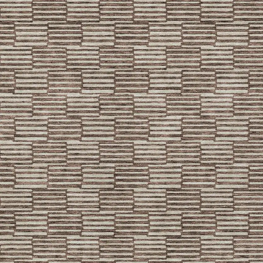 Brown And Beige Geometric Washable Indoor Outdoor Area Rug Photo 6