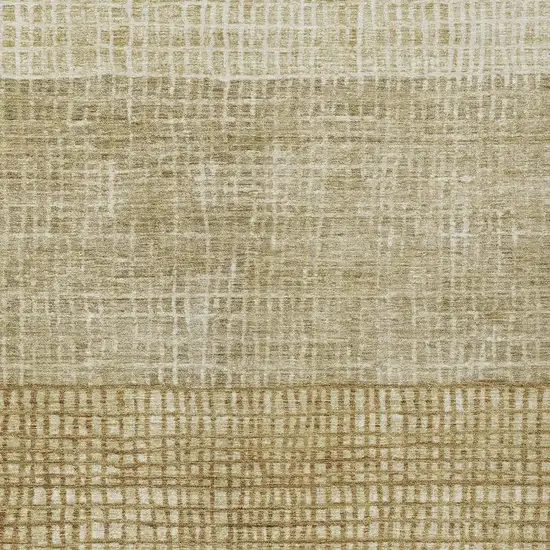 Brown And Beige Geometric Washable Indoor Outdoor Area Rug Photo 3