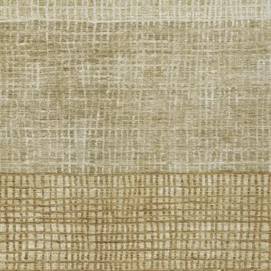 Brown And Beige Geometric Washable Indoor Outdoor Area Rug Photo 4