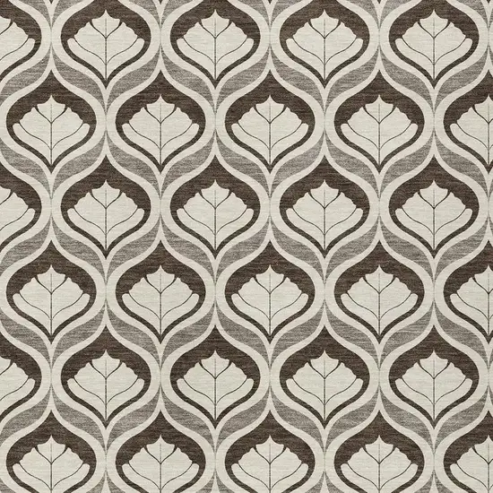 Brown And Beige Geometric Washable Indoor Outdoor Area Rug Photo 2
