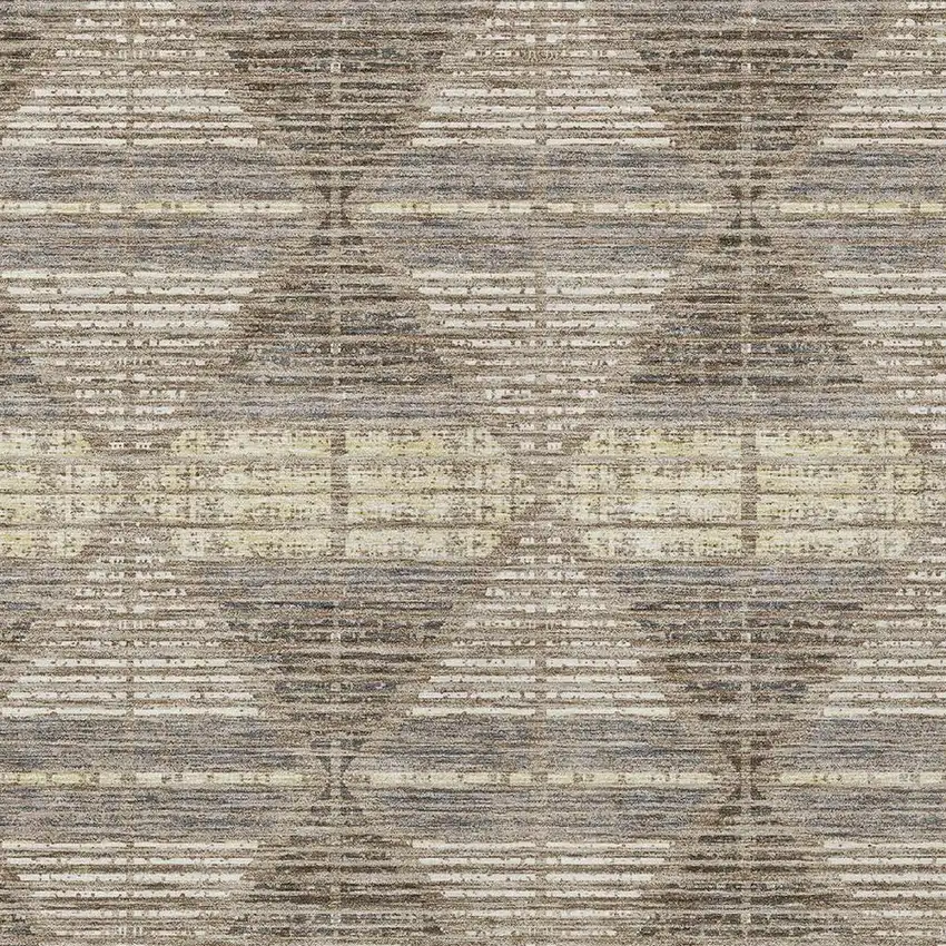 Brown And Beige Geometric Washable Indoor Outdoor Area Rug Photo 3