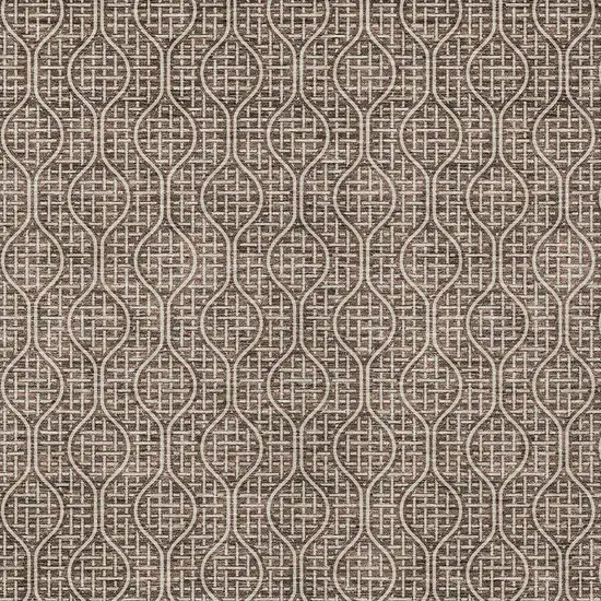 Brown And Beige Geometric Washable Indoor Outdoor Area Rug Photo 6