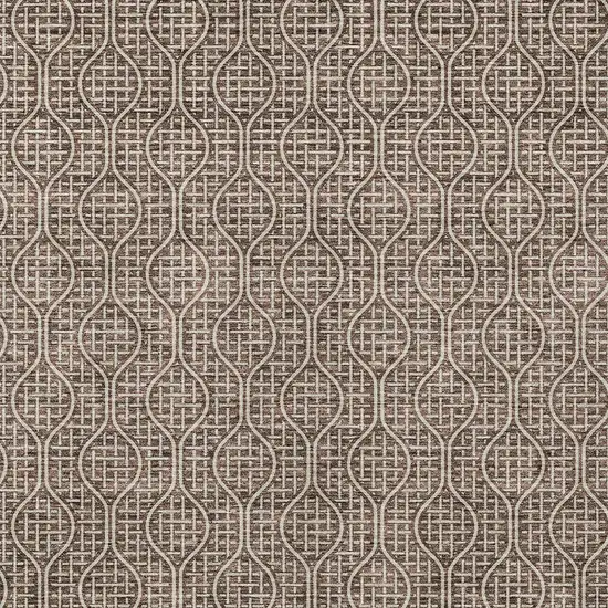 Brown And Beige Geometric Washable Indoor Outdoor Area Rug Photo 6