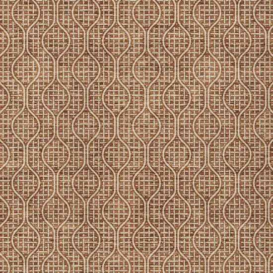 Brown And Beige Geometric Washable Indoor Outdoor Area Rug Photo 6