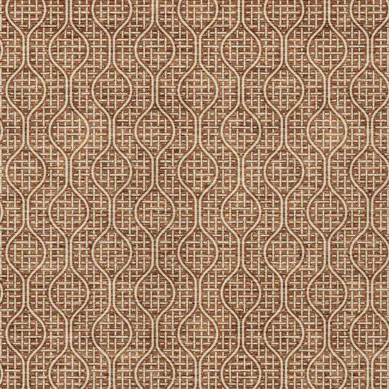 Brown And Beige Geometric Washable Indoor Outdoor Area Rug Photo 6