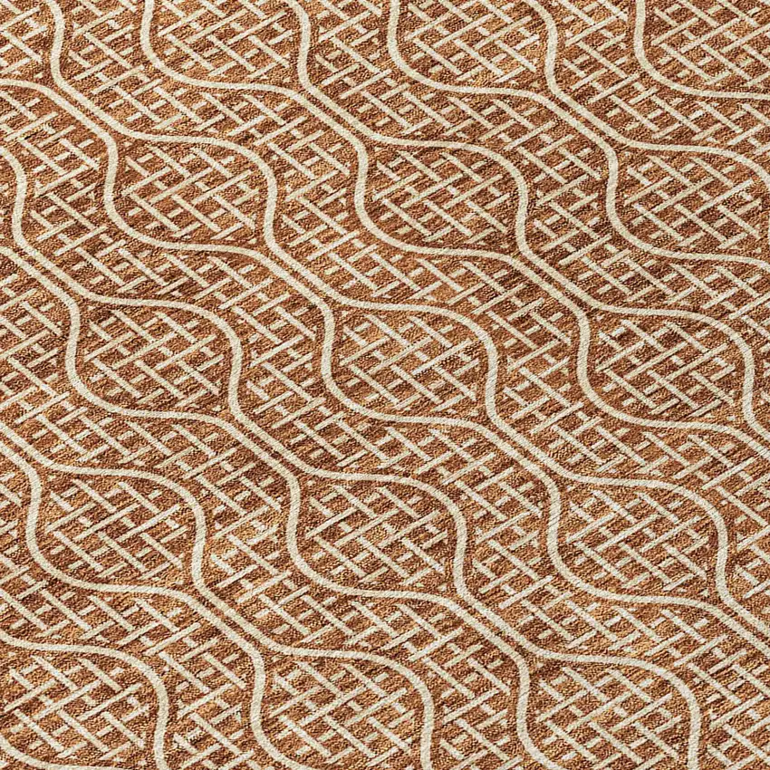 Brown And Beige Geometric Washable Indoor Outdoor Area Rug Photo 5