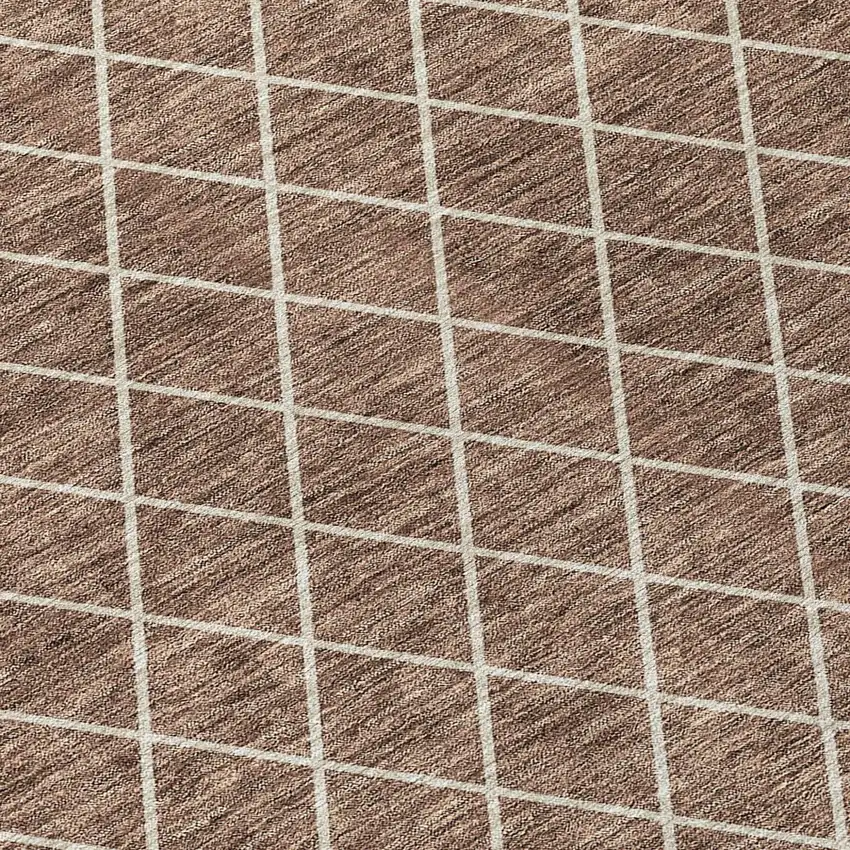 Brown And Beige Geometric Washable Indoor Outdoor Area Rug Photo 5