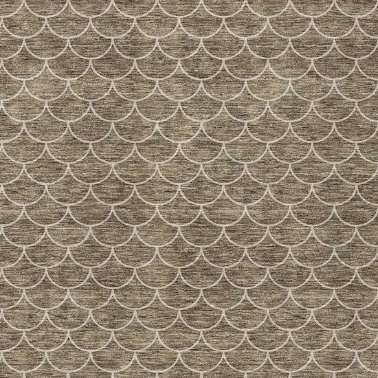 Brown And Beige Geometric Washable Indoor Outdoor Area Rug Photo 7