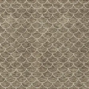 Photo of Brown And Beige Geometric Washable Indoor Outdoor Area Rug