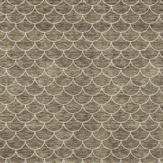 Brown And Beige Geometric Washable Indoor Outdoor Area Rug Photo 6