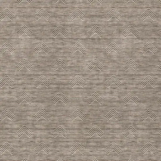Brown And Beige Geometric Washable Indoor Outdoor Area Rug Photo 6