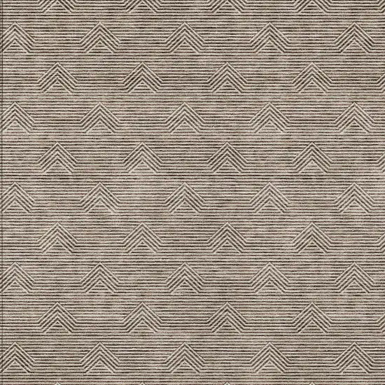 Brown And Beige Geometric Washable Indoor Outdoor Area Rug Photo 6