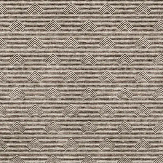 Brown And Beige Geometric Washable Indoor Outdoor Area Rug Photo 6