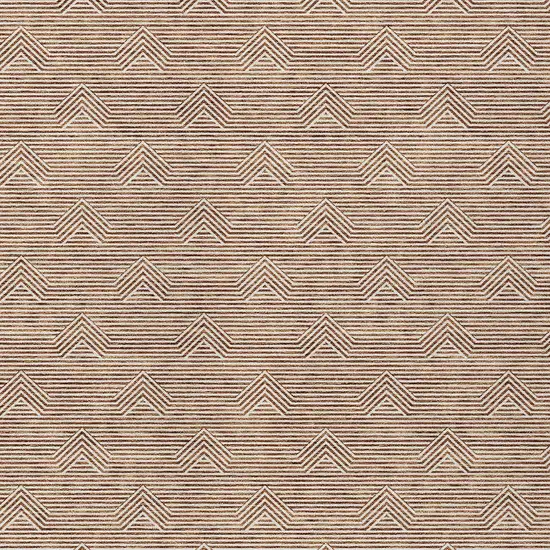 Brown And Beige Geometric Washable Indoor Outdoor Area Rug Photo 7