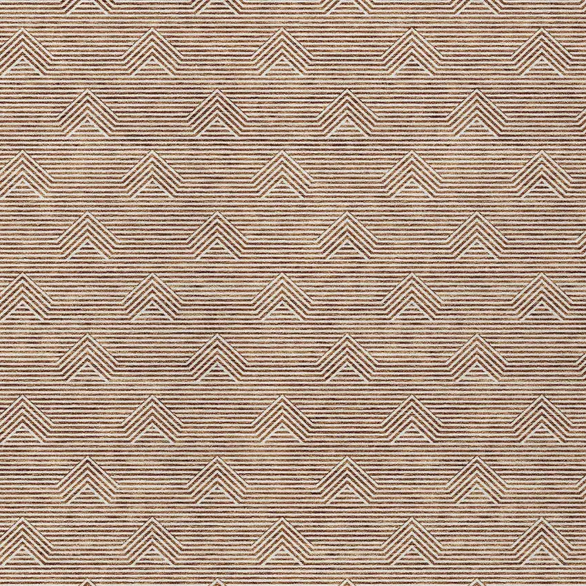 Brown And Beige Geometric Washable Indoor Outdoor Area Rug Photo 7