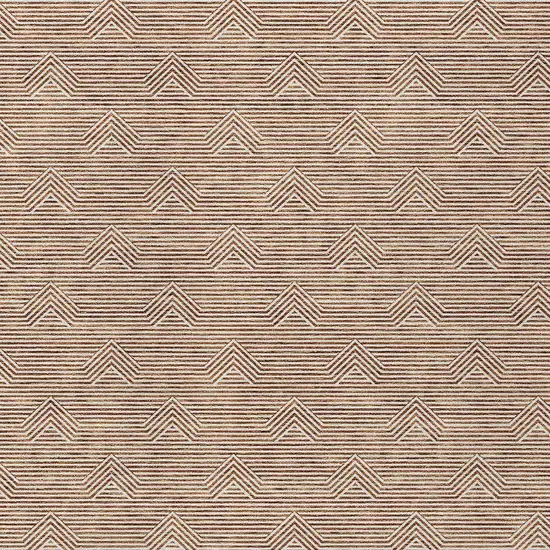 Brown And Beige Geometric Washable Indoor Outdoor Area Rug Photo 7
