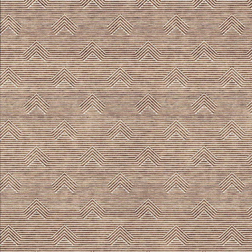 Brown And Beige Geometric Washable Indoor Outdoor Area Rug Photo 7