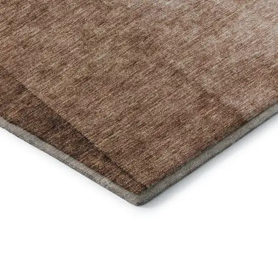 Brown And Beige Ombre Washable Area Rug With UV Protection Photo 8