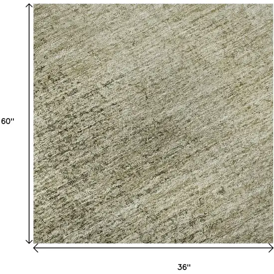 Brown And Beige Ombre Washable Area Rug With UV Protection Photo 9