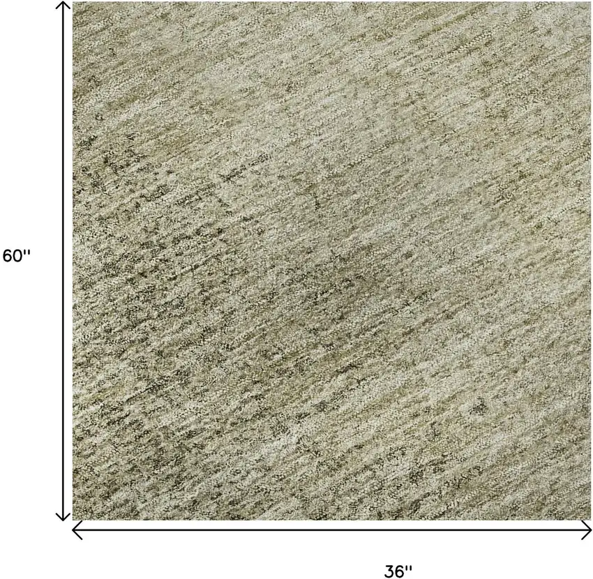 Brown And Beige Ombre Washable Area Rug With UV Protection Photo 9