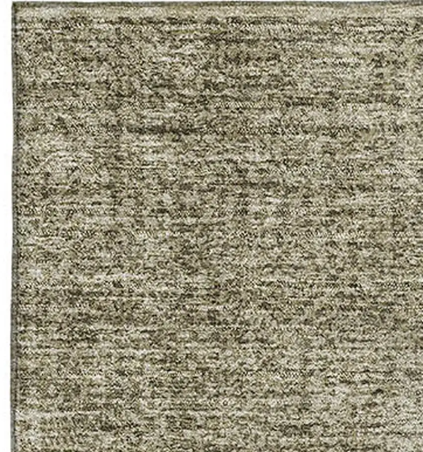 Brown And Beige Ombre Washable Area Rug With UV Protection Photo 4