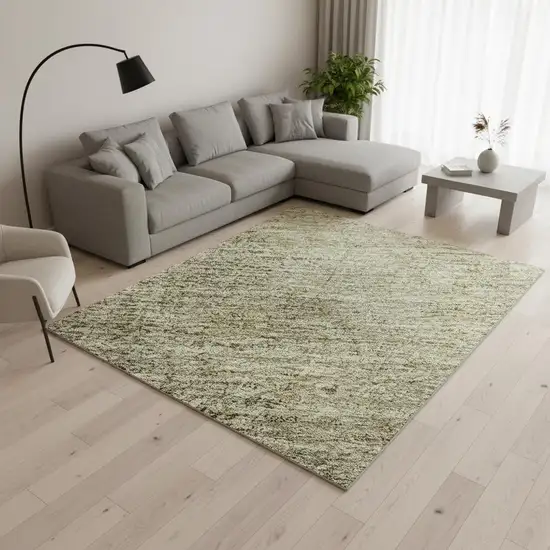 Brown And Beige Ombre Washable Area Rug With UV Protection Photo 2